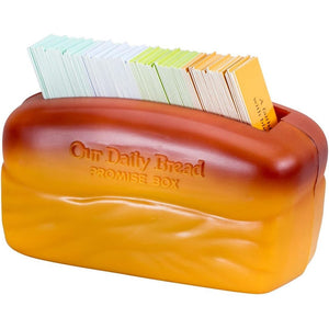 DaySpring Our Our Daily Bread Promise Box with Scripture Cards, 4 1/4" x 2 1/4" x 2", Brown - T9651