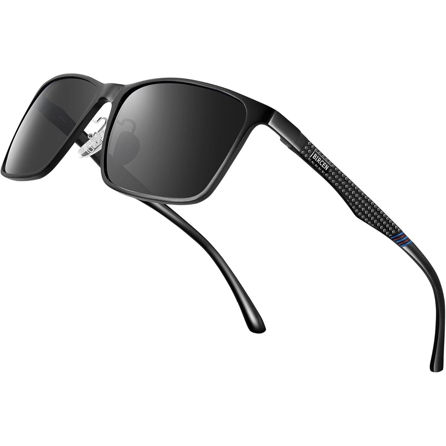 BIRCEN Mens Sunglasses Polarized UV Protection: Classic Shades for Men Driving Fishing with Al-Mg Metal Frame