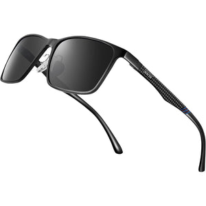 BIRCEN Mens Sunglasses Polarized UV Protection: Classic Shades for Men Driving Fishing with Al-Mg Metal Frame