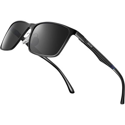 BIRCEN Mens Sunglasses Polarized UV Protection: Classic Shades for Men Driving Fishing with Al-Mg Metal Frame