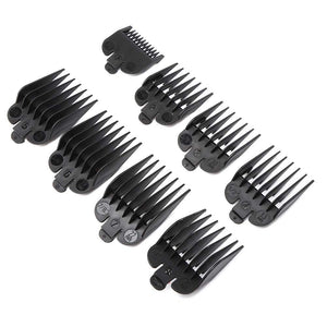 8 Pcs Professional Hair Clipper Combs Guides, Wahl Replacement Guards Set #3171-400 – 1/8” to 1” Fits Most Size Wahl Clippers/Trimmers, Black 1