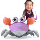 control future Crawling Crab Baby Toy - Infant Tummy Time Toys 3 4 5 6 7 8 9 10 11 12 Babies Boy 3-6 6-12 Learning Crawl 9-12 12-18 Walking Toddler 36 Months Old Music Development 1st Birthday Gifts