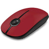Vssoplor Wireless Mouse, 2.4G Slim Portable Computer Laptop Mouse with Nano Receiver Quiet Silent Optical Mice for Notebook, PC, Laptop, Computer-Black and Sapphire Blue - Black and Red