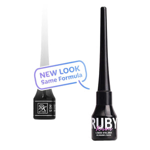 Ruby Kisses Classic Liquid Eyeliner, Smudgeproof Long Lasting Eye Makeup with Felt-Tip Applicator (1 PACK, Black)