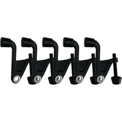 Jumbo Hinge Pin Door Stop Wall Protector with Rubber Tip, Design House Satin Nickel Adjustable Door Stoppers,181834, 5 Count (Pack of 1)