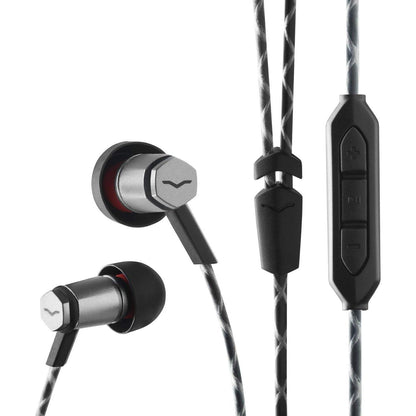 V-MODA Forza Metallo in-Ear Headphones with 3-Button Remote & Microphone - Apple Devices, Gunmetal Black