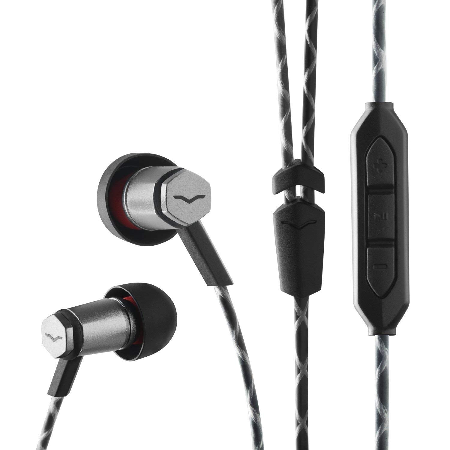 Buy now V-Moda Forza Metallo in-Ear Headphones with 3-Button Remote & Microphone - Apple Devices, Gunmetal Black at indiglob india