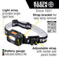 Buy now Klein Tools 56049 Rechargeable Headlamp / LED Lights, Adjustable Fabric Strap with Marker / Pencil Holder, 260 Lumens, for Work and Outdoors at indiglob india