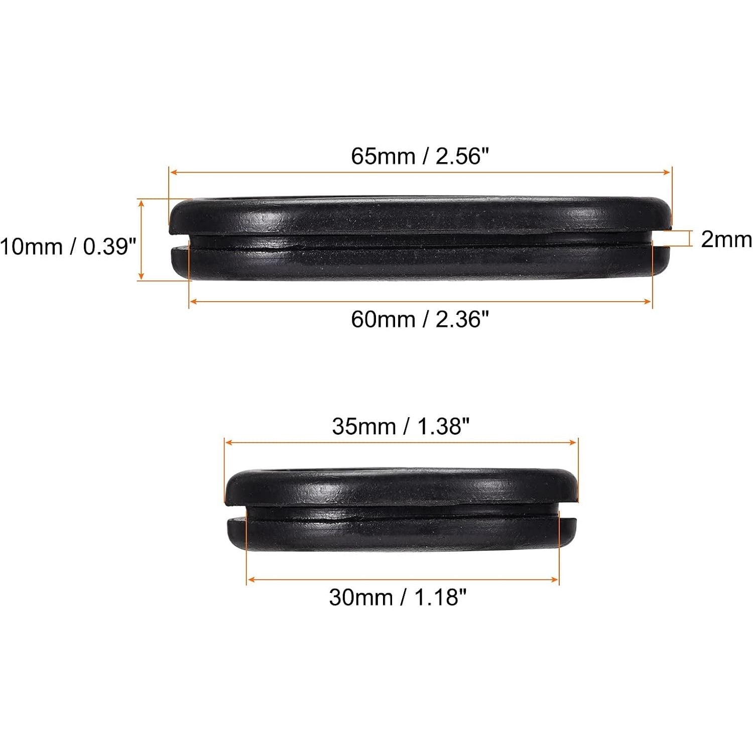 Buy now MECCANIXITY Rubber Grommet Mount Size 60 x 30 mm Oval Double-Sided for Wire Protection Pack of 6 at indiglob india