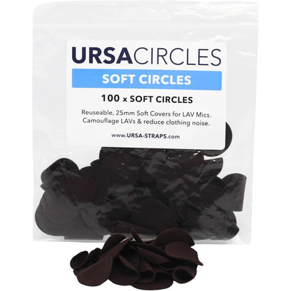URSA Soft Circles: Reusable Soft Covers That Provide a Shield Against the Wind and Camouflage for Lavalier Mics. (15x Soft Circles + 30x Stickies, MultiPack)
