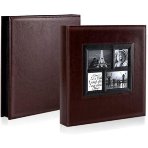 Ywlake Photo Album 4x6 500 Pockets Photos, Extra Large Capacity Family Wedding Picture Albums Holds 500 Horizontal and Vertical Photos Brown