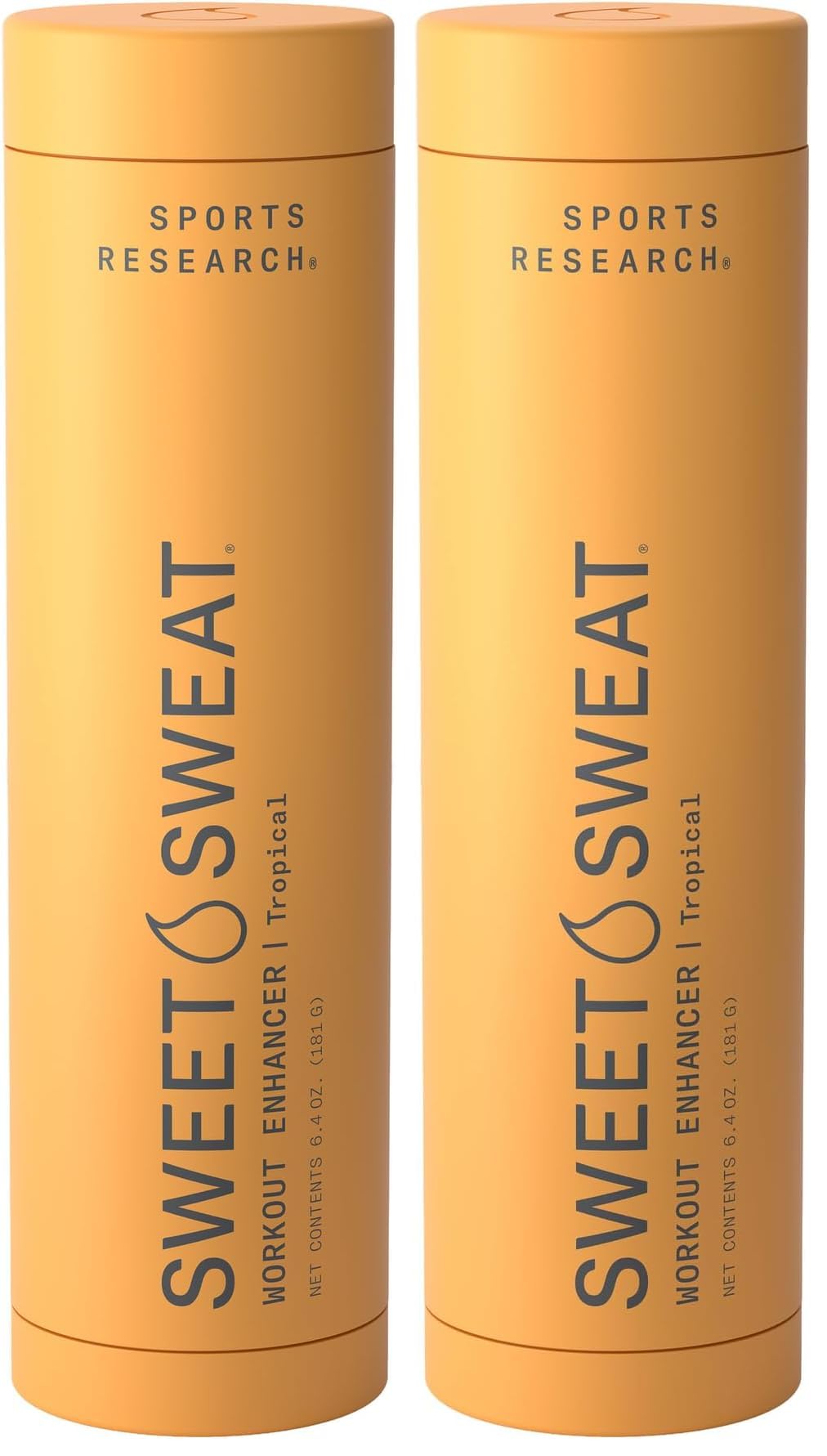 Buy now Sports Research Sweet Sweat Workout Enhancer Roll-On Gel Stick - Sweat Harder and Faster, Helps Promote Water Weight Loss, Use with Sweet Sweat Waist Trimmer 6.4 Ounce Stick (Pack of 2) Tropical at indiglob india