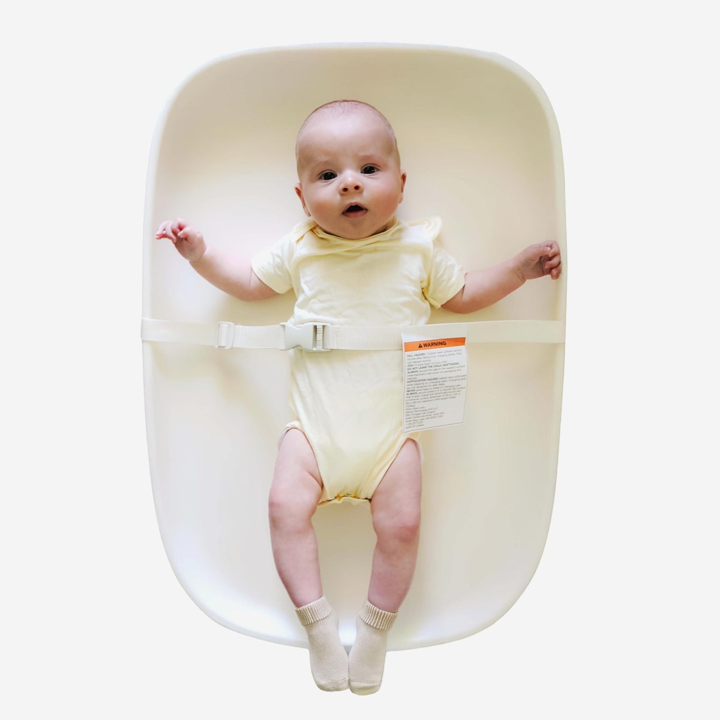 Buy now Snuggle Me?? Baby Changing Pad - Soft PU Foam Diaper Changing Pad for Dresser, Scandi-Inspired with Wooden Base in Light Oak Finish, Wipe-Clean Surface & Safety Strap (27.6" ?? 18.9" ?? 3.9") at indiglob india
