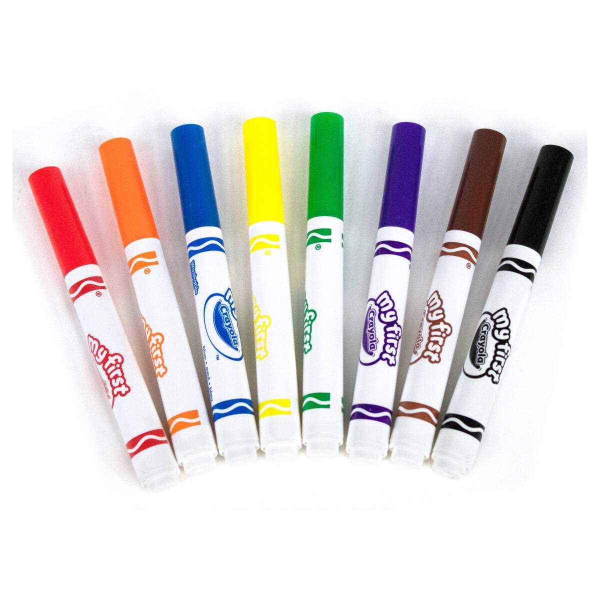 Buy now CRAYOLA MyFirst Washable Markers - Assorted Colours (Pack of 8) | Easy-Grip Markers Ideal for Toddlers Hands | Ideal for Kids Aged 12+ Months at indiglob india