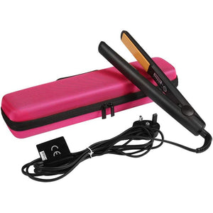Faylapa Hard Carry Travel Case for Classic Hair Straightener Curling Irons Styler,Hair Straightener EVA Case for Vacation(Accessories Not Include,Pink)