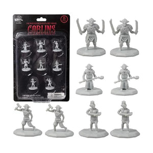 Buy now Fantasy Goblin Mini Figures 8 Unpainted Unique Designs 1" Hex-Sized, Compatible with DND Dungeons Dragons, Pathfinder & Tabletop RPGs Games, Realistic Sculpts for Campaign at indiglob india