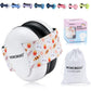 Infant Ear Protection Noise Cancelling Baby Ear Muffs, Toddler Hearing Protection with Adjustable Elastic Headband (Bear, White
