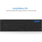 Arteck HB192 Universal Bluetooth Keyboard Multi-Device Stainless Steel Full Size Wireless Keyboard for Windows iOS Android Computer Desktop Laptop Surface Tablet Smartphone Rechargeable Battery - My Store