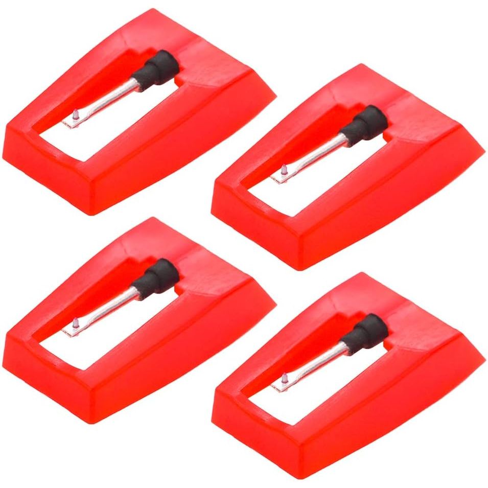 4 Pack Record Player Needle, Diamond Replacement Stylus Needle for Vinyl Record Player ION Jensen Crosley Victrola Sylvania Turntable Phonograph LP