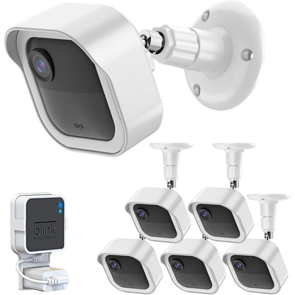 All-New Blink Outdoor Camera Wall Mount, 360° Adjustable Mount and Weather Proof Protective Housing with Blink Sync Module Outlet Mount for Blink Outdoor (4th & 3rd Gen) Camera System (Black, 5 Pack)