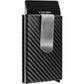 Card Holder, Men Credit Card Holder, Slim Card Case Front Pocket Anti-theft-RFID Auto Pop up Travel Thin Wallets for Men