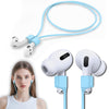 5 Pack Ultra Strong Magnetic AirPods Pro Straps, Anti-Lost Neck Cord for AirPods Pro 3 2025,AirPods 4th, AirPods Pro 2nd/1st, AirPod 3rd, AirPod 2nd/1st - 5 Pcs Silicone Sports Lanyard and 2 Ear Hook - B7-sky Blue