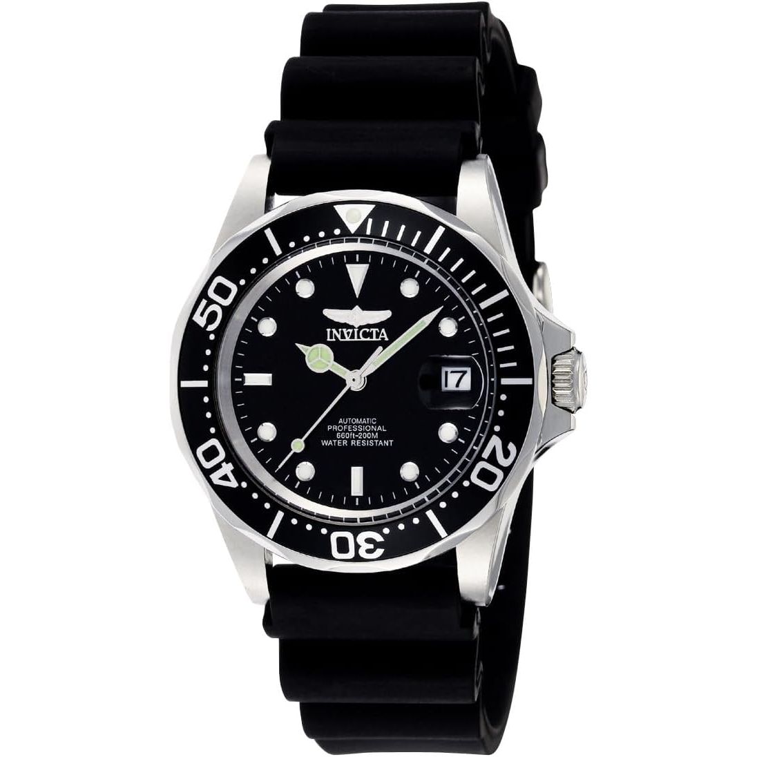 Buy now Invicta Men's Pro Diver Automatic Watch with Polyurethane Strap, Black (Model: 9110) at indiglob india
