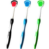 Tongue Brush, Tongue Scraper, Tongue Cleaner, Tongue Scraper Brush, Tongue Cleaner Brush, Tongue Brushes Helps Fight Bad Breath, 3 Tongue Scrapers, 3 Pack (Blue & Orange & Red) - Black & Blue & Green