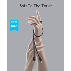 Anker USB C Cable, 100W Type C Flow Cord, Fast Charging for iPhone 17 Series, MacBook Pro 2020, and More (USB 2.0, 6FT, Black)