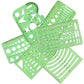 11 Pieces Geometric Drawings Templates Stencils Plastic Measuring Template Rulers Clear Green Shape Template for Drawing Engineering Drafting Building School Office Supplies - My Store