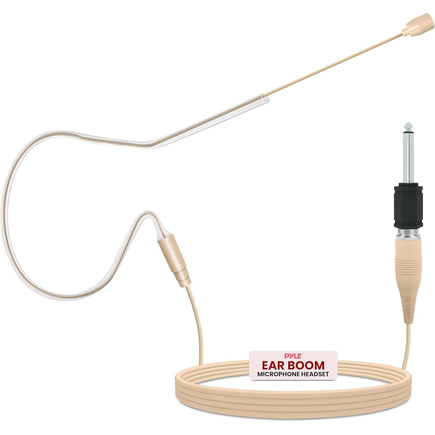 Buy now PYLE-PRO Over Ear Boom Microphone Headset - Professional Hands Free Omnidirectional Wired Audio Condenser Microphone Headset w/ 3.5mm / 1/4" Adapter, 1.2m Cable, and Windscreen - PMEM1 (Beige) at indiglob india