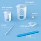 Silicone Resin Measuring Cups Tool Kit- Nicpro 250 & 100 ml Measure Cups, Silicone Popsicle Stir Sticks, Pipettes, Finger Cots for Epoxy Resin Mixing, Molds, Jewelry Making, Waxing, Easy Clean