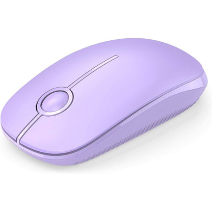 Vssoplor Wireless Mouse, 2.4G Slim Portable Computer Laptop Mouse with Nano Receiver Quiet Silent Optical Mice for Notebook, PC, Laptop, Computer-Black and Sapphire Blue