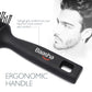 Baasha Hair Brush, Vented Brush for Blow Drying, Mens Short Hair Brush with Ball Tipped Bristles, Best for Wet or Dry Hair - Black