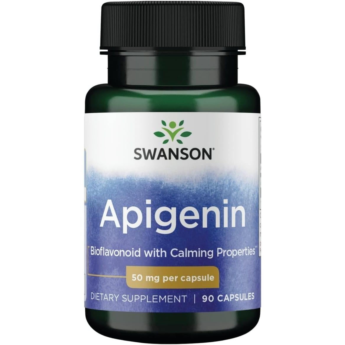 Swanson Apigenin Supplement, 50mg Capsules (90 Count), Helps Promote Sleep, Stress Relief & Overall Men's Health
