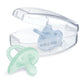 Buy now Chicco PhysioForma Silicone Orthodontic Pacifier, 0-6m | 100% Soft Silicone | Supports Breathing & Oral Development | Satin-Textured Nipple | Includes Sterilizing Case | BPA Free | Blue/Green, 2pk at indiglob india