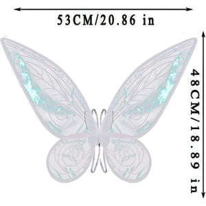 Adult Fairy Wings, Shiny Transparent Princess Wings, Angel Wings Sutable for Halloween Costume Dress Up White