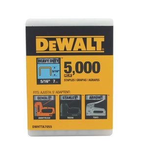 Buy now DEWALT DWHTTA7055 Heavy Duty Narrow Crown Staples 5/16 Inch Crown at indiglob india