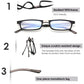 SKYOAK Evolved Folding Reading Glasses For Women Men Blue Light Blocking Anti UV Eyestrain Foldable Portable Compact Readers with Flat Hard Case Pocket Computer glasses 1.5 BLACK