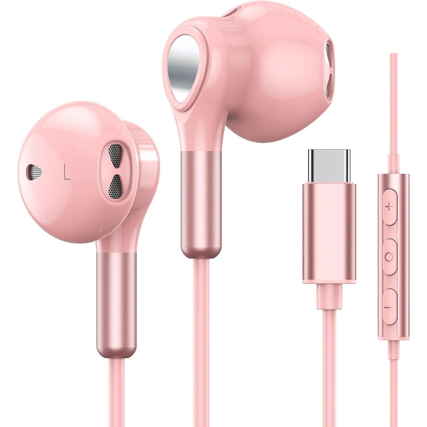 USB C Headphones for Samsung Galaxy S24 S23 Ultra S22 S21 FE S20 A54 A53 USB C Earphones with Mic Volume Control Wired Earbuds USB Type C Headphones for iPhone 16 15 Pro Max Plus iPad Pro Pixel 8 7 6a