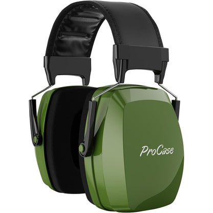 ProCase Noise Cancelling Ear Muffs SNR 33dB, Ear Hearing Protection Headphones for Adults, Sound Proof Ear Defenders for Work, Mowing, Shooters Shooting Gun Range, Construction -Black