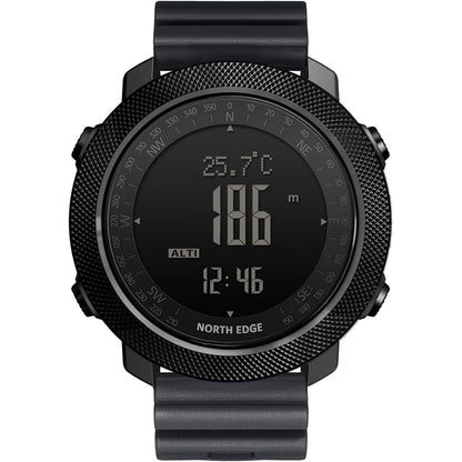 NORTH EDGE Military-Watch for Men - Tactical Survival Watch, Men's Women's Digital Wrist Watches for Sports Outdoors, Pedometer, Compass, Calories, Durable Nylon Band