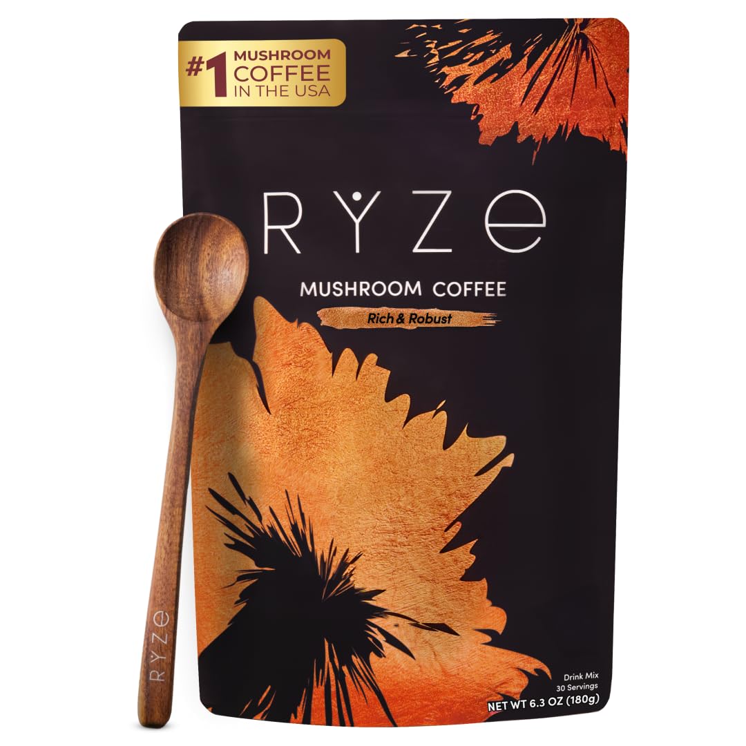 Buy now RYZE SUPERFOODS Mushroom Coffee, 30 servings at indiglob india