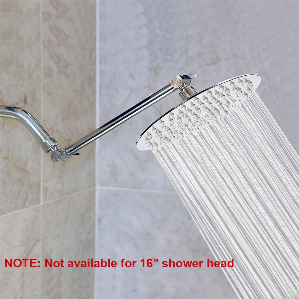 Buy now NearMoon Adjustable Shower Arm Universal Connection, Extension Arm, Adjust Angle to Upgrade Shower Experience, Easy to Install, Anti-leak (11 Inch, Chrome Finish) at indiglob india
