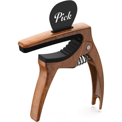 Guitar Capo,TANMUS 3in1 Zinc Metal Capo for Acoustic and Electric Guitars (with Pick Holder and 4Picks),Ukulele,Mandolin,Banjo,Guitar Accessories