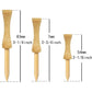 Step Down Golf Tees 2-1/8"or 2-3/4"or 3-1/4" 100 Pack Enduring Wooden Bamboo Golf Castle Tees
