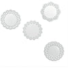 Metal Die Cuts Set Include 4 Different Patterns Round Lace Flower Border Cutting Dies Cut Stencils for Scrapbooking Photo Album Decorative Embossing Paper Dies for Card Making Template (Silver) - Upgrade