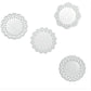 Metal Die Cuts Set Include 4 Different Patterns Round Lace Flower Border Cutting Dies Cut Stencils for Scrapbooking Photo Album Decorative Embossing Paper Dies for Card Making Template (Silver)
