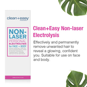 Clean + Easy Electrolysis Machine for Permanent Hair Removal - Non-Laser, Painless Electrolysis Hair Removal for Face & Body, At-Home Remover Device