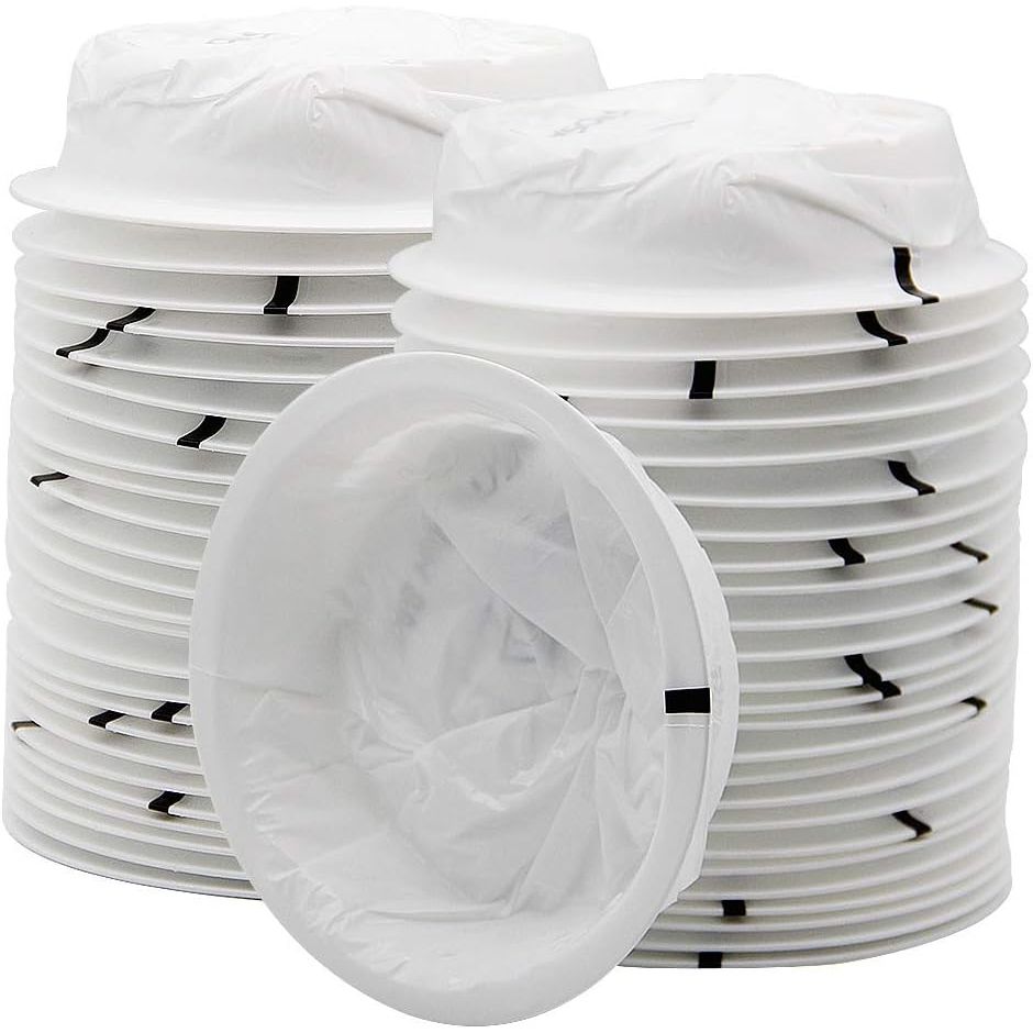 ATDAWN 50 Pack Emesis Bag, Disposable Vomit Bags, Aircraft & Car Sickness Bag, Nausea Bags for Travel Motion Sickness (White)